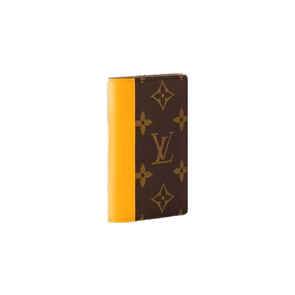 Louis Vuitton Monogram Macassar Coated Canvas Wallet Men wallet Brown Yellow M82955