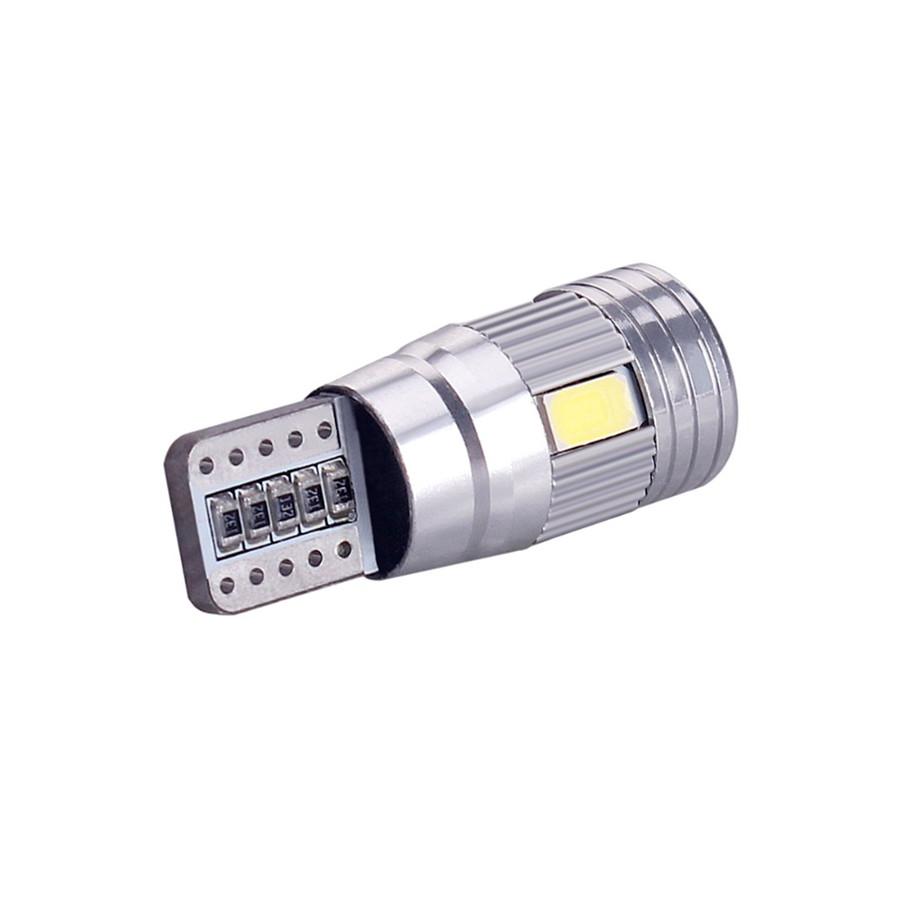10 шт. T10 6SMD 5630 Светодиодная лампа Белая Для Потолочного Светильника Чтения Автомобиля, Фонаря Номерного Знака