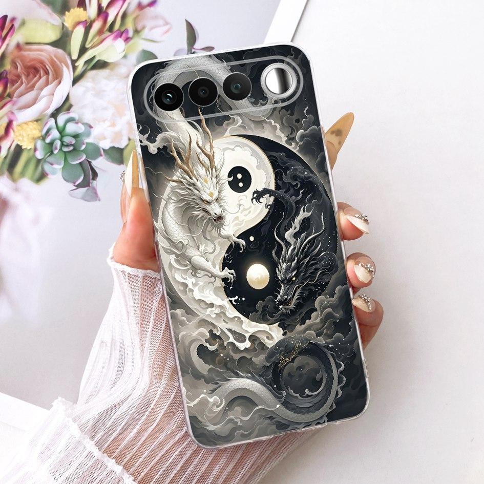 Чехол для Realme 16 5G 2026 Милый Мультяшный Рисунок Мягкий Прозрачный Силикон Ударопрочный Тонкий Чехол-Оболочка для Телефона Realme16 RMX5171