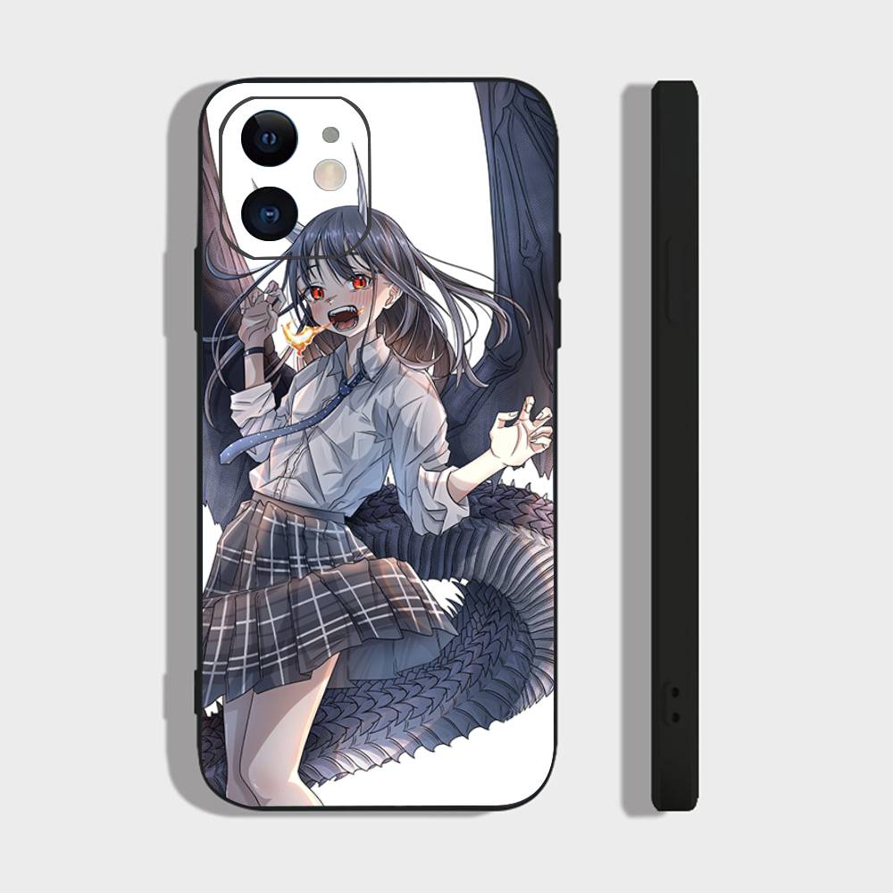Чехол для телефона Ruri D-Dragon Manga для iPhone 17 Air 16 15 14 13 Pro Max 11 12 Черный силиконовый чехол