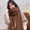 Windproof Knitting Scarf Thickening Warm Tube Couple Warm Neck Cover Thermal Neck Warmer  Men Women