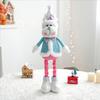 Retractable Santa Snowman Reindeer Plush Doll Set Blue Pink Christmas Decorations for Window Display Home Party
