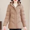Большие размеры XL-6XL зимние пальто для женщин короткие парки с капюшоном элегантные свободные толстые теплые верхние одежды куртки для женщин среднего возраста