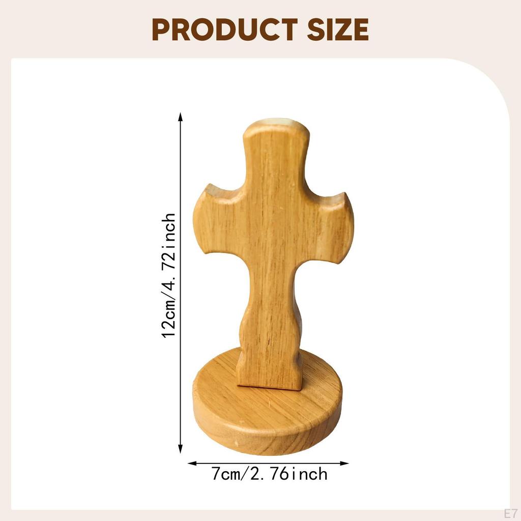 Decorative Wood with Base, Wooden Crucifix of Saint Jesus for Weddings