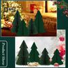 3D Paper Christmas Tree Reusable Tabletop Decor Honeycomb Tree Easy Assembly Mini Xmas Tree for Festive Party Table Centerpiece
