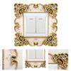 Switch Sticker European Wall-mounted Outlet Style Punch Free Plastic Cover Wall Decal for Home