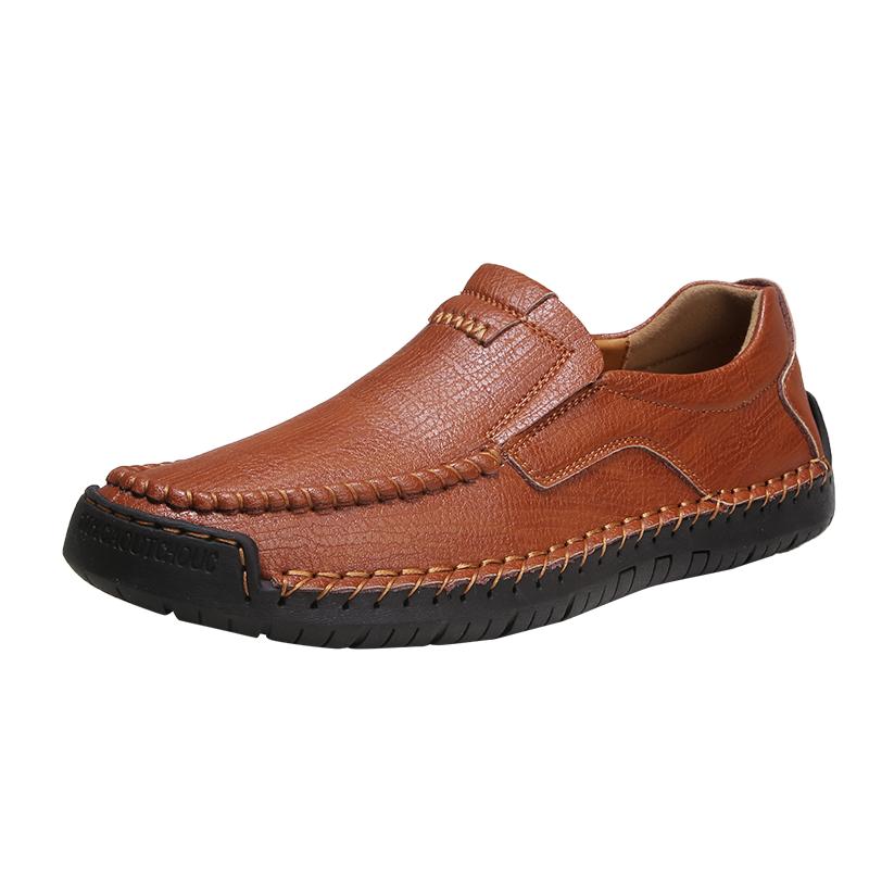 Модные мужские лоферы из натуральной кожи, нескользящие, для ходьбы, дышащие, уличные, слипоны, повседневная обувь для мужчин, для работы, офиса, вождения, кроссовки