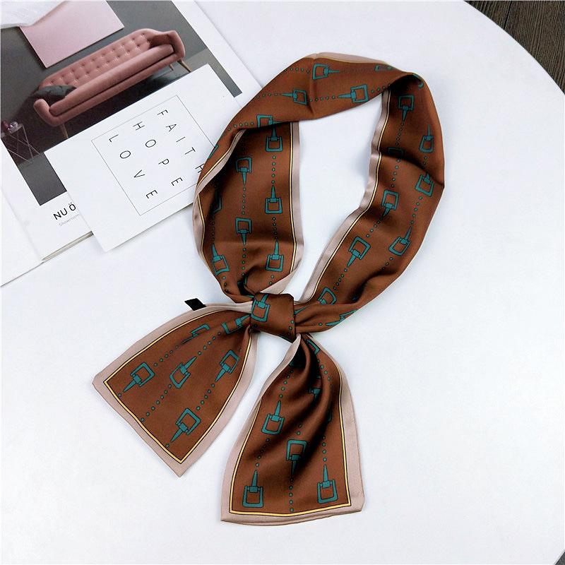 Pingjiao новый стиль весна и осень профессиональное украшение универсальный маленький шелковый шарф женский шарф узкий длинный ремень для волос галстук сумка пояс