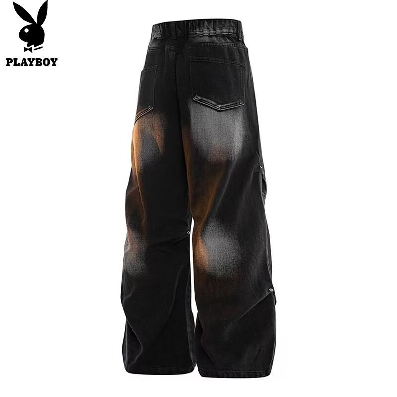 PLAYBOY Мужские свободные прямые джинсы широкие от бедра