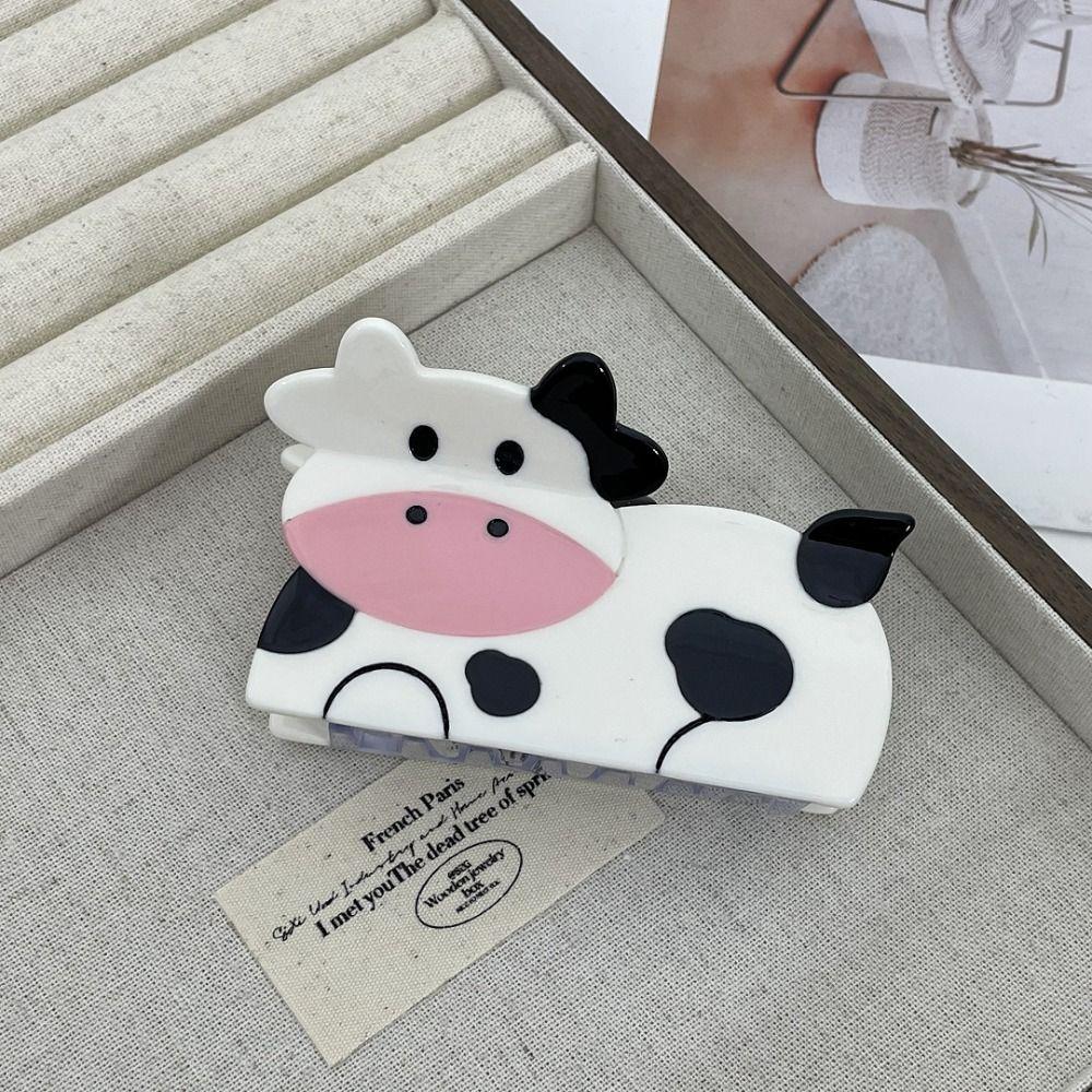 Cow Animal Claw Clip Rabbit Acetic Acid Hair Claw Creative Panda Hair Claw  Girls