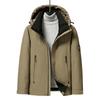 Three-proof Down Jacket Men's New Winter Hooded Thickened Outdoor Cold-proof and Warm Down Jacket Jacket