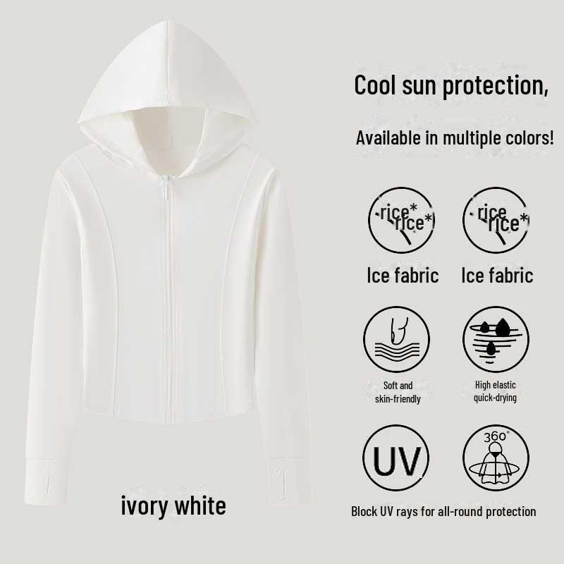 Женская тонкая куртка Ice Silk Sun Protection Jacket - 2024 УФ-устойчивый летний спортивный топ