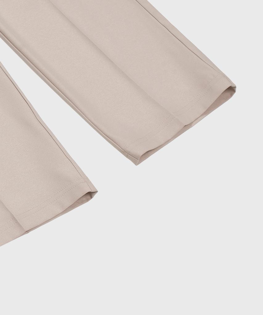 LEMAIN SECOND Easy Semi-Wide Elastic Waist Slacks [Beige]