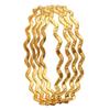 1 Gram Gold Plated Thin Size Daily Wearable Bangles for Women - Set of 4