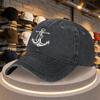 Adjustable Duckbill Baseball Cap with Anchor Print Nautical Anchor Hat for Outdoor Mardi Gras Parties Daily Wear