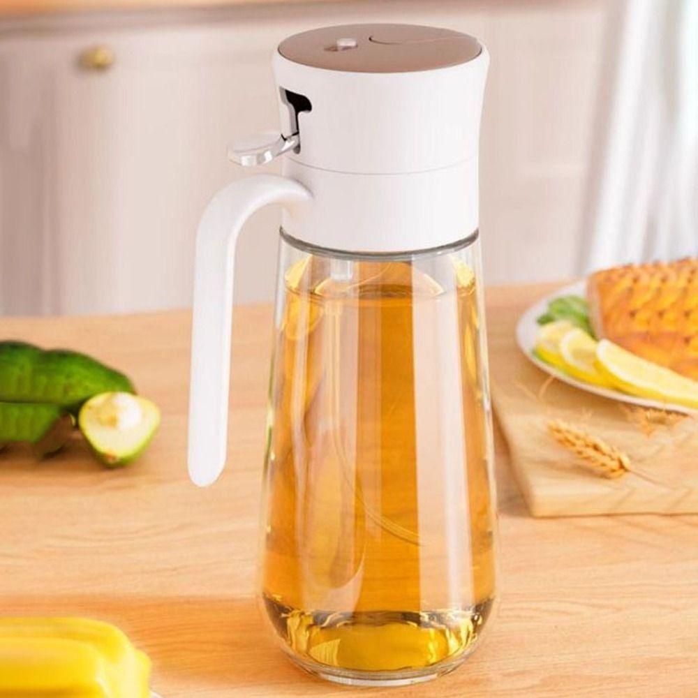 Leakproof 2 in1 Oil Sprayer Food Grade Glass Sauce Seasoning Container Oil Spray Bottle Air Fryer