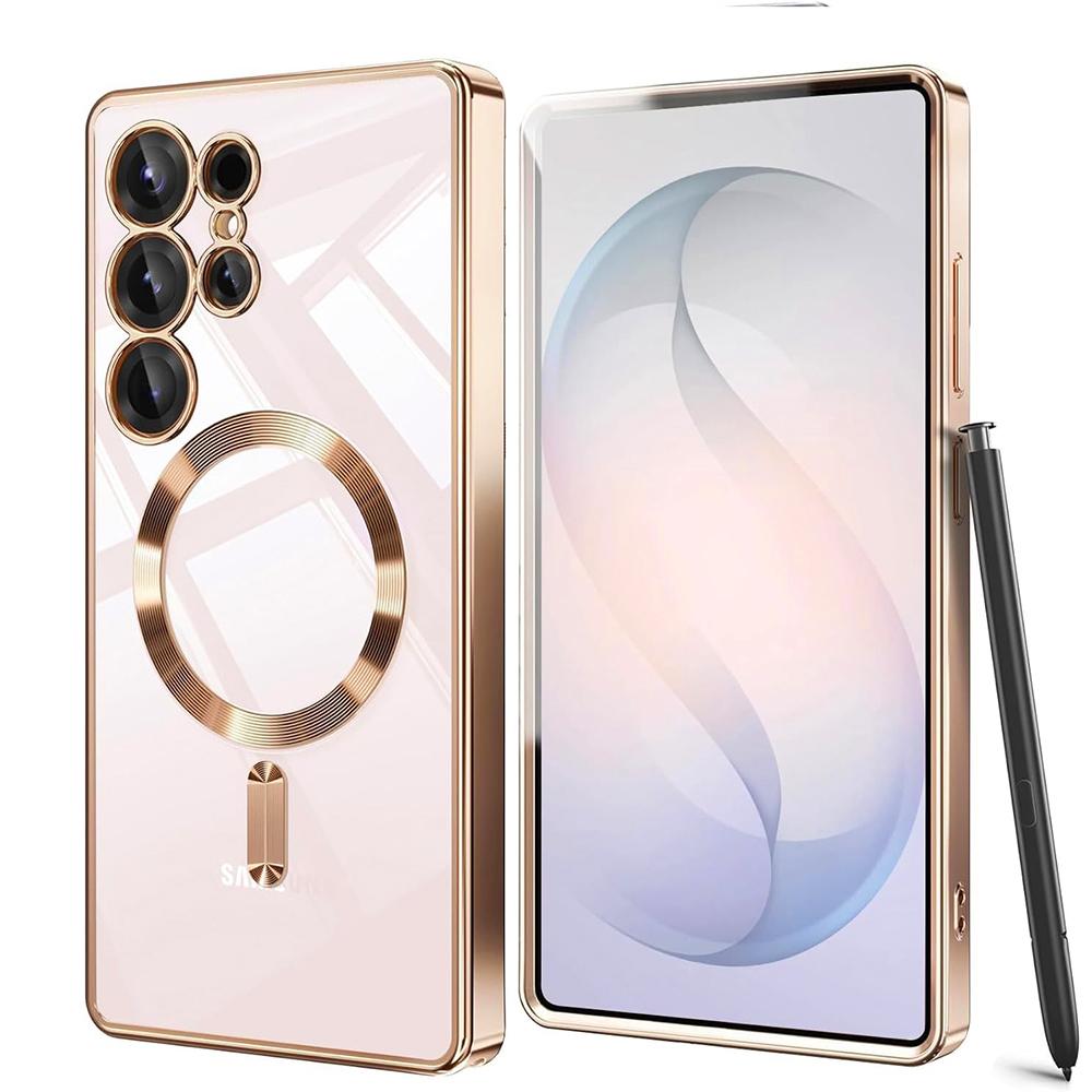 S26Ultra Магнитный Чехол Для Magsafe Для Samsung Galaxy S26 S25 Edge S24 S23 FE Ultra Plus S26+ Мягкий Прозрачный С Покрытием Силиконовый Чехол