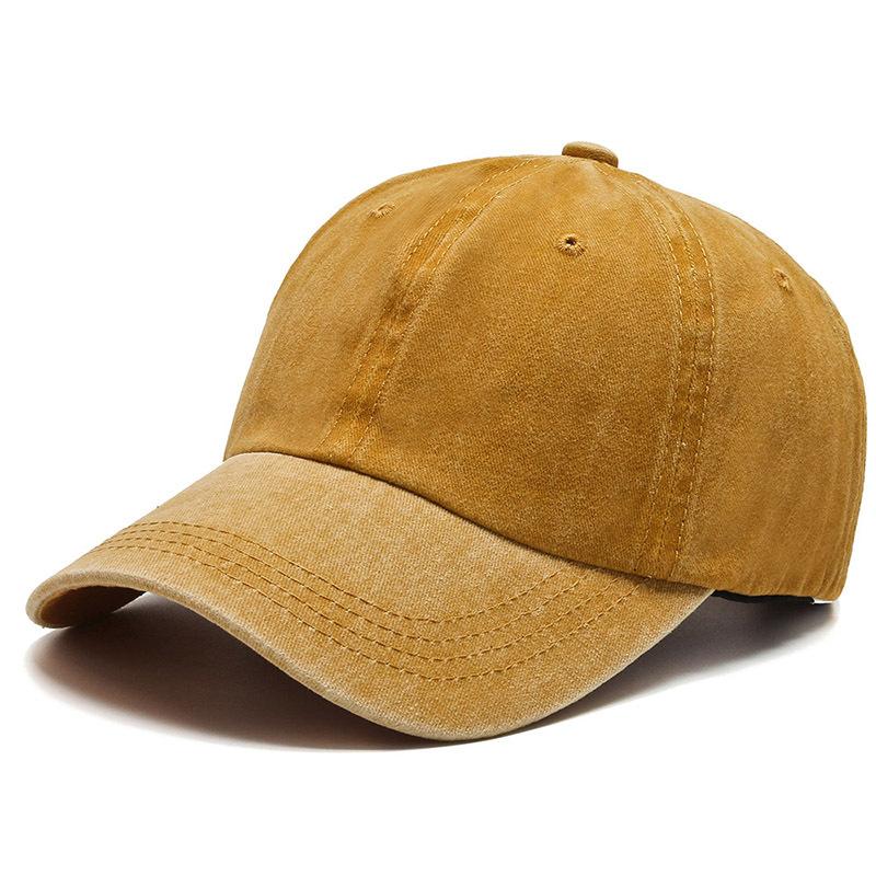 Hat Men's Korean Version Ins Retro Baseball Cap Women's Solid Color Hat Outdoor Sunshade Cap