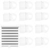 Pack Of 10 Transparent PVC U Shaped Curtain Clips Roller Shade Pull Handle For Home Decoration Easy Installation