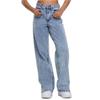 Jeans Femme - Urban Classics - Fente Large - Taille Haute - Coupe Droite - Denim Robuste