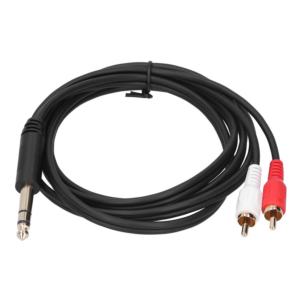 6.35mm Male To Dual for RCA Male O Cable 1.5m O Adapter Converter Splitter Cable
