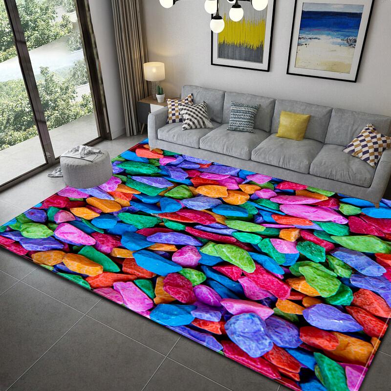 Коврики с узором булыжника, игровой коврик для детской комнаты, коврик с 3D принтом, детские игровые коврики, ковры для гостиной, спальни