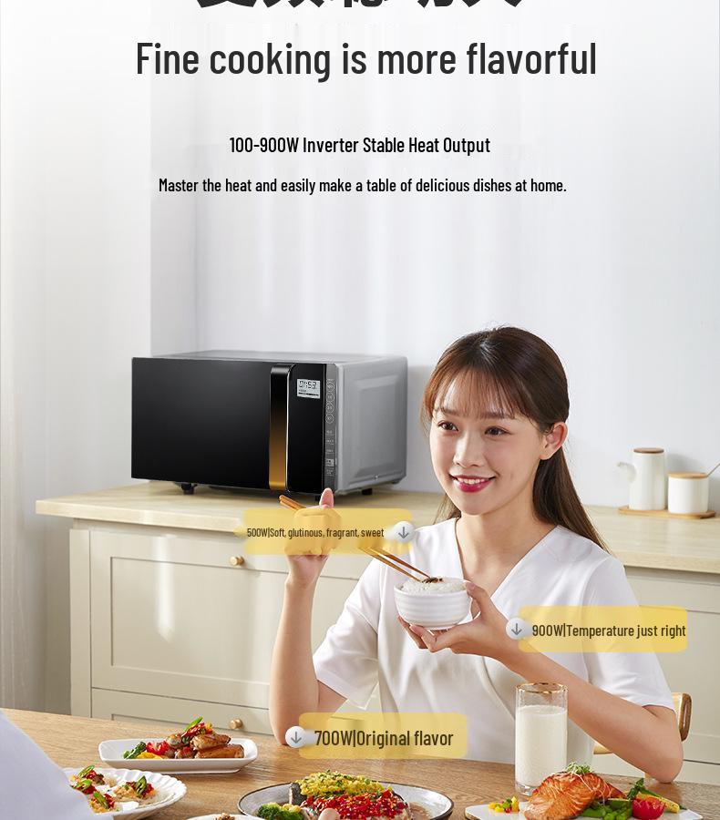 Инверторная микроволновая печь Midea X3-233A с грилем по технологии световых волн и электрической духовкой