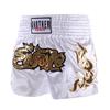 Metallic Letter Satin Boxing Shorts for Boys Kids - Fitness Trunks with Side Slit and Elastic Wide Waistband