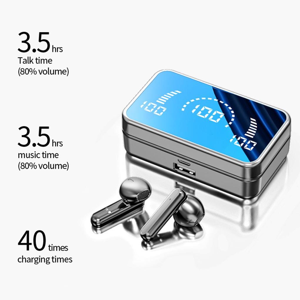 S20 Mirror Bluetooth 5.2 Беспроводные наушники HiFi 3D Стерео Спортивные водонепроницаемые наушники с микрофоном Светодиодная гарнитура с сенсорным управлением