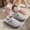 2025 New Winter Couple Slippers Women Men Plush Fleece Indoor Home Warm Non-Slip Thick Sole Cotton Shoes