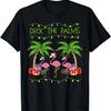 Funny Deck the Palms Merry Flamingo Christmas In July Idea T-Shirt