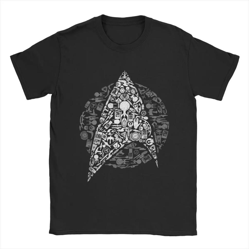 Мужские футболки со звездами Treks Icons, хлопковая одежда, юмористические футболки с коротким рукавом и круглым вырезом, футболка с идеей для подарка