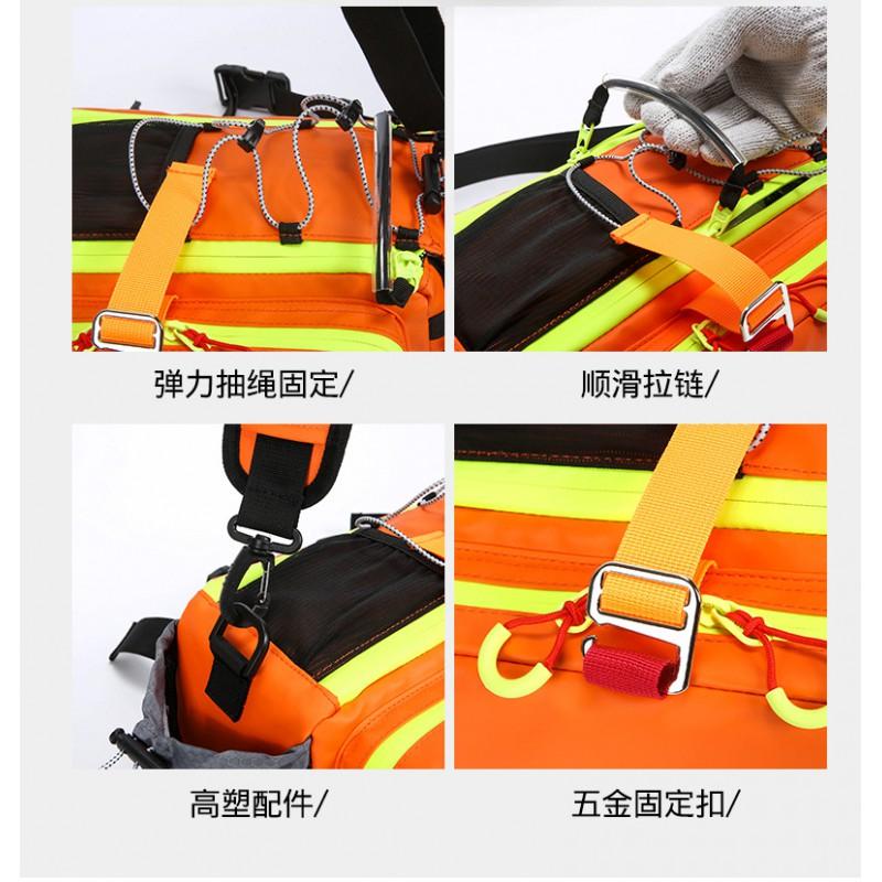 Waterproof Tactical Waist Pack With Color-Coded Compartment System First Aid Medical Response Field Emergency Use
