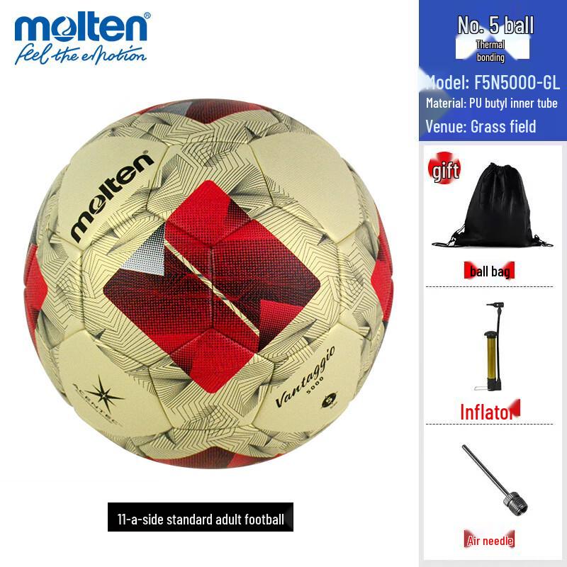 Термоклееный футбольный мяч для матчей Molten F5N5000-GL