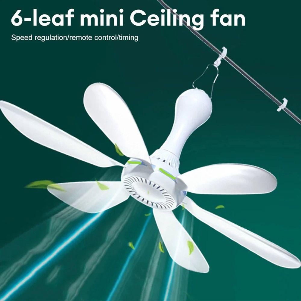 Silent Electric Fan 4-speed Hanging Camping Tent Fan Portable Ceiling Fan Dormitory