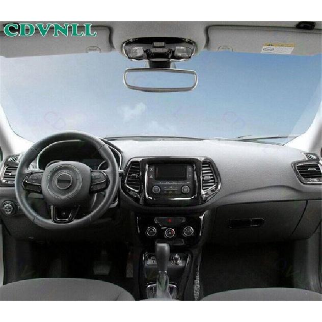 Rear Door Subwoofer Ring Cover Trim For Jeep Compass 2017-20 Deluxe Bright Black