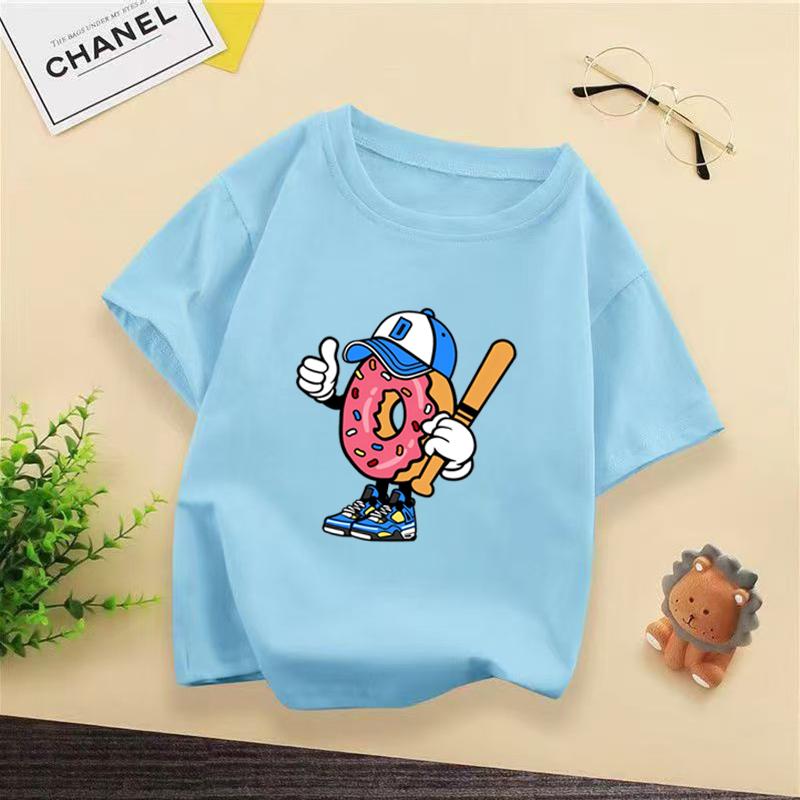 Kids Short Sleeve Crew Neck TShirt Soft Breathable Cotton SkinFriendly Ideal for Boys and Girls Daily Wear School df0523