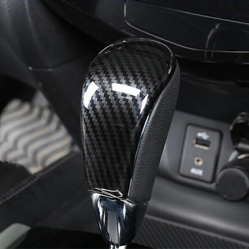 For Nissan Qashqai J11 Rogue Sport 2014-2017 2018 ABS Carbon Fiber Car Gear Shift Lever Knob Handle Cover Trim Accessories 1pcs