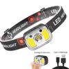 Headlamp LED Head-Mounted Outdoor Flashlight Fishing Light Usb Rechargeable Dual Light Source Strong Headlight Cycling Lights