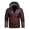 Winter Leather Jacket Men Coats PU Leather Outerwear Men Winter Faux Fur Male Jacket Fleece Coats