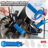 Bicycle Hydraulic Disc Brake Piston Tool Ceramic Magnetic Steel 360° Rotatable for Dual Four Piston Caliper Reset Disassembly