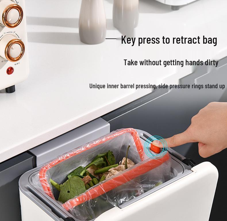 Настенное кухонное мусорное ведро с крышкой - Идеально для пищевых отходов, гостиной, ванной комнаты или подвесного хранения.