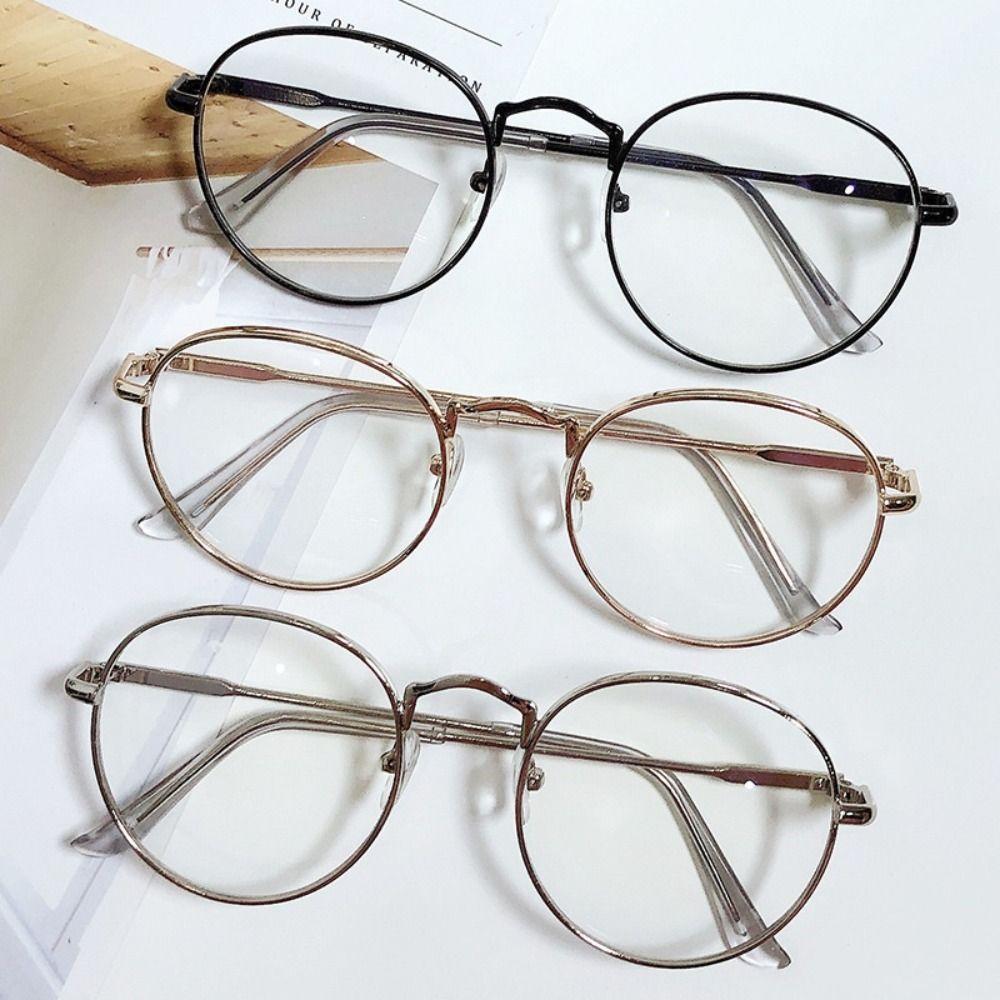 Защита глаз Круглые очки Сверхлегкая оправа Очки Классические очки с защитой от синего света Офис