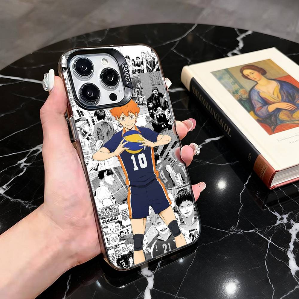 Чехол для телефона S-Shoyo H-Hinata BOY H-Haik-yu Для iPhone 17,16,15,14,13,12,11 Plus,Pro Max,XS,Красочный Серебряный Чехол для телефона Funda Cover