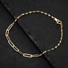 Gold N 14K Clip Chain Single Row Bracelet Yg