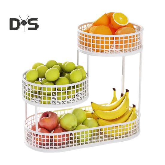 Корзина для фруктов на кухню, многоярусное хранилище, контейнер для хранения, многоярусная фруктовая чаша, проволочная корзина, органайзер для овощей, закусок, картофеля, лука