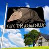 1pc Multi-Size Optional Rescue Armadillo Flag, Polyester 2 Metal Buttonholes, Stitched Edges, Winter Decoration, Winter Gift
