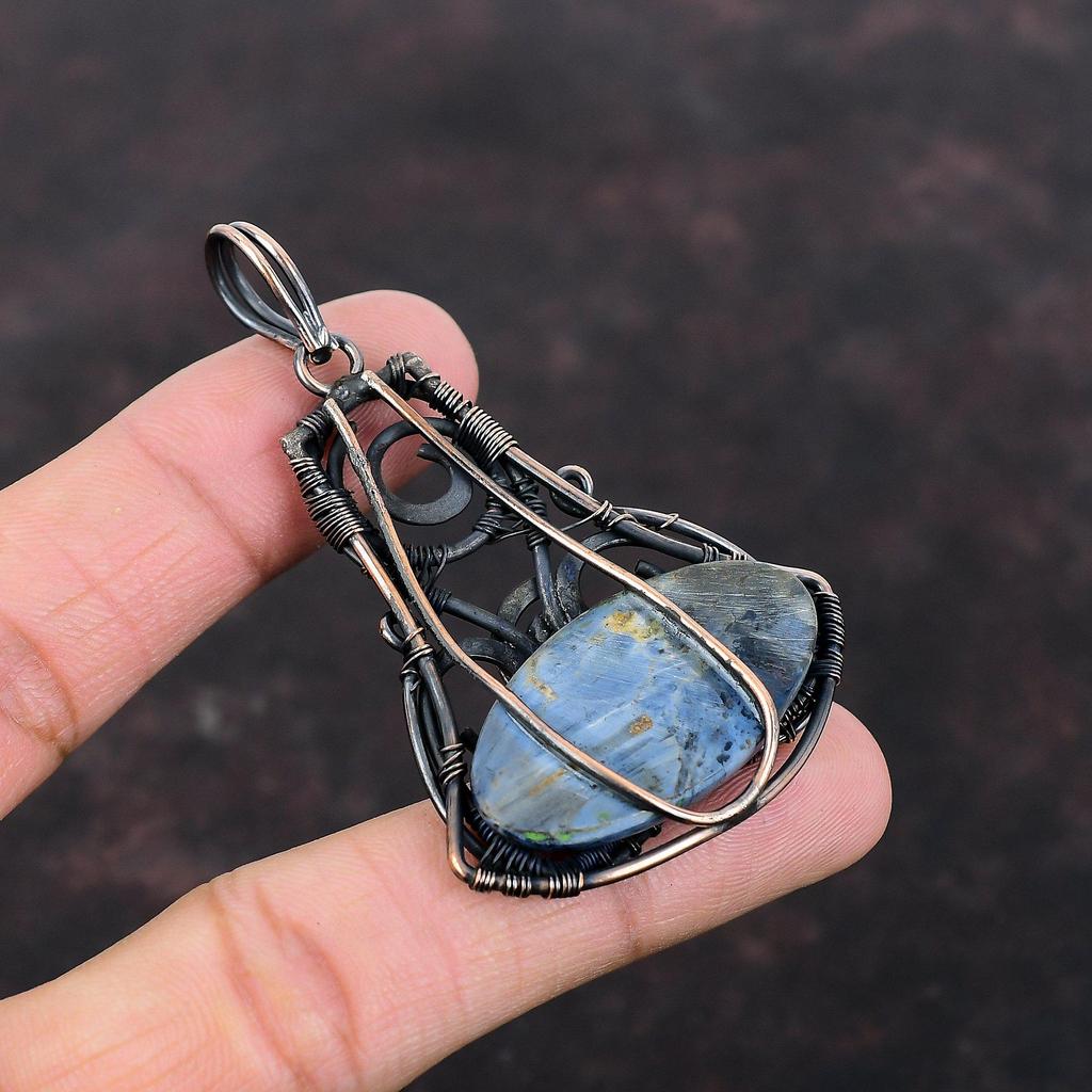 Pietersite Copper Cuins Cuin Wrapped Cuin Wire Wrapped Gemstone Cuin Pietersite Jewelry Handmade Wire Wrap Jewelry Gift For Women