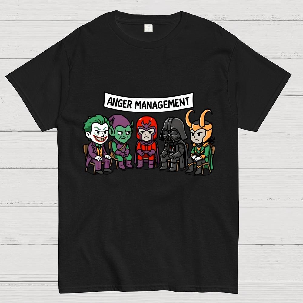 Anger management Unisex 100% Cotton Summer Casual Cool Loose T-Shirt