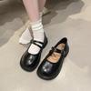Retro Round Head Shallow Mouth Single Shoes Women's Spring and Autumn New Small Leather Shoes Women's Flat Mary Jane Shoes